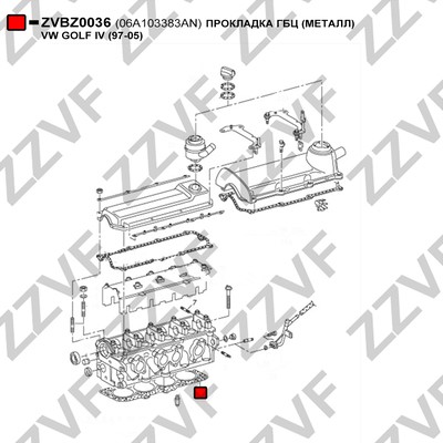 Packning, topplock Zzvf ZVBZ0036 ZZVF