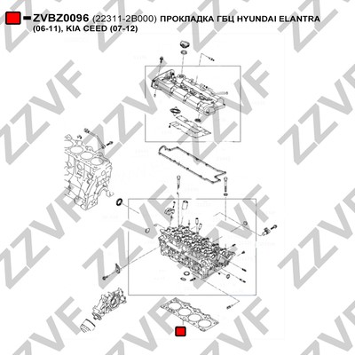 Packning, topplock Zzvf ZVBZ0096 ZZVF