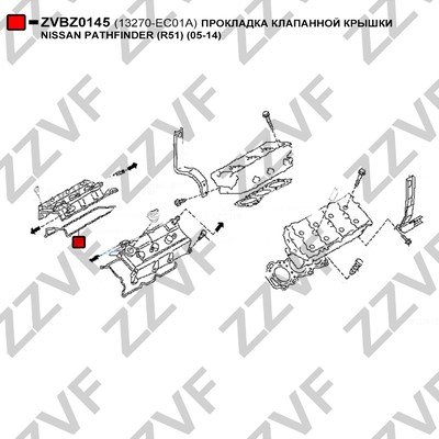 Packning, vippkåpa Zzvf ZVBZ0145 ZZVF