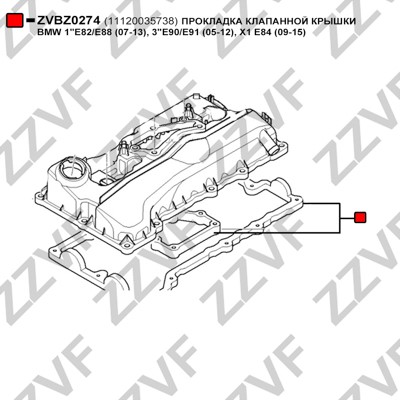 Packningssats, vippkåpa Zzvf ZVBZ0274 ZZVF