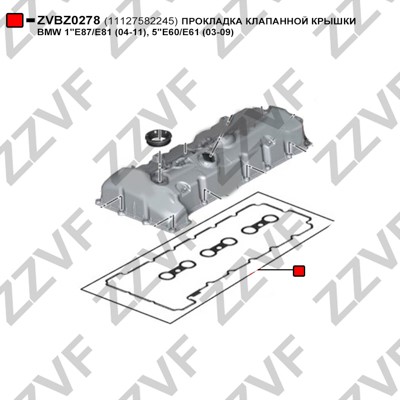 Packningssats, vippkåpa Zzvf ZVBZ0278 ZZVF