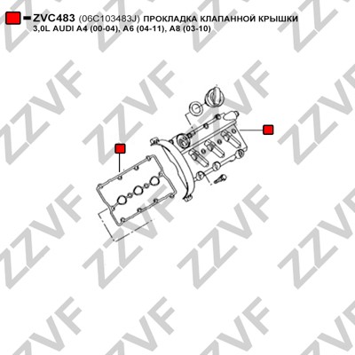 Packning, vippkåpa Zzvf ZVC483 ZZVF