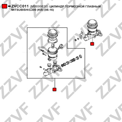 Huvudbromscylinder Zzvf ZVCC011 ZZVF