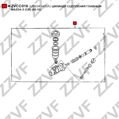 Huvudcylinder, koppling Zzvf ZVCC016 ZZVF