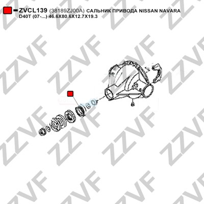 Axelpackning, drivaxel, Bakaxel Zzvf ZVCL139 ZZVF Axelpackning, drivaxel, Bakaxel Zzvf ZVCL139 ZZVF