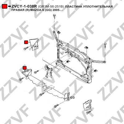 Prydnads- / Skyddslist, kylargaller Zzvf ZVCY-1-038R ZZVF Prydnads- / Skyddslist, kylargaller Zzvf ZVCY-1-038R ZZVF