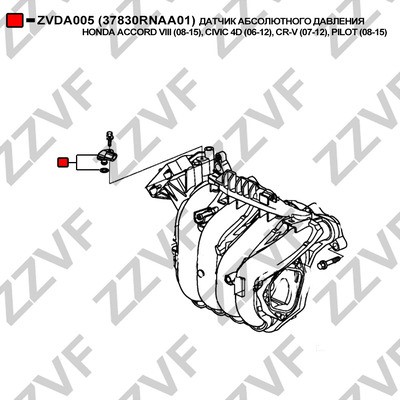 Sensor, insugstryck Zzvf ZVDA005 ZZVF