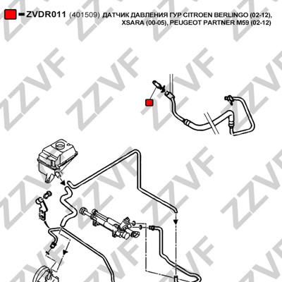 Oljetrycksbrytare, servostyrning Zzvf ZVDR011 ZZVF Oljetrycksbrytare, servostyrning Zzvf ZVDR011 ZZVF