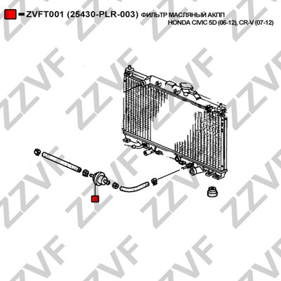 Hydraulikfilter, automatväxellåda Zzvf ZVFT001 ZZVF