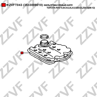 Hydraulikfilter, automatväxellåda Zzvf ZVFT043 ZZVF
