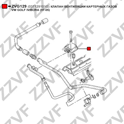 Ventil, vevhusventilation Zzvf ZVG129 ZZVF Ventil, vevhusventilation Zzvf ZVG129 ZZVF