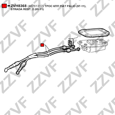 Vajer, manuell transmission Zzvf ZVH8368 ZZVF