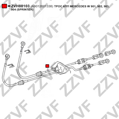 Vajer, manuell transmission Zzvf ZVH88103 ZZVF Vajer, manuell transmission Zzvf ZVH88103 ZZVF