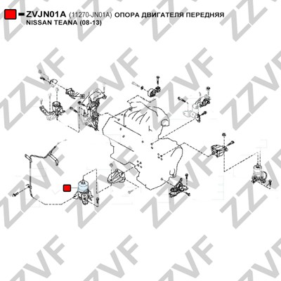 Hållare, motorupphängning Zzvf ZVJN01A ZZVF