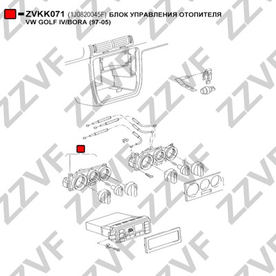 Styrenhet, uppvärmning /  ventilation Zzvf ZVKK071 ZZVF