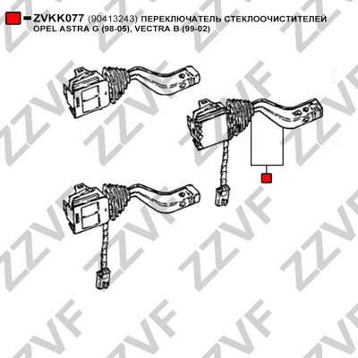Rattstångsbrytare Zzvf ZVKK077 ZZVF