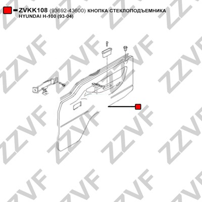 Brytare, fönsterhiss, Passagerarsida Zzvf ZVKK108 ZZVF Brytare, fönsterhiss, Passagerarsida Zzvf ZVKK108 ZZVF