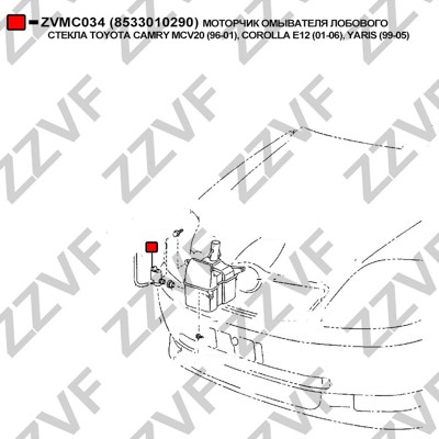 Spolarpump Zzvf ZVMC034 ZZVF