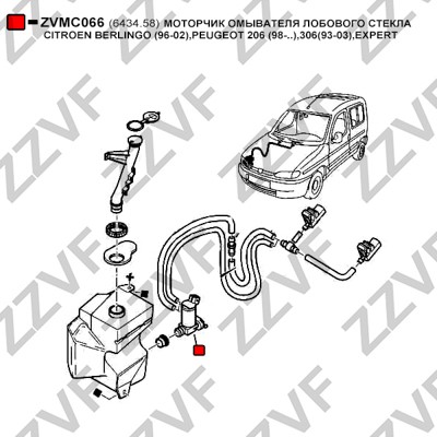 Spolarpump Zzvf ZVMC066 ZZVF