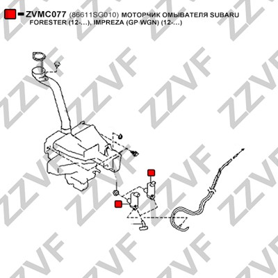 Spolarpump Zzvf ZVMC077 ZZVF Spolarpump Zzvf ZVMC077 ZZVF