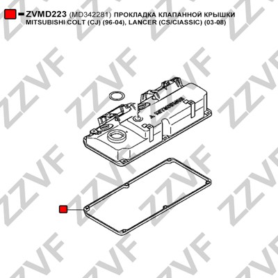 Packning, vippkåpa Zzvf ZVMD223 ZZVF