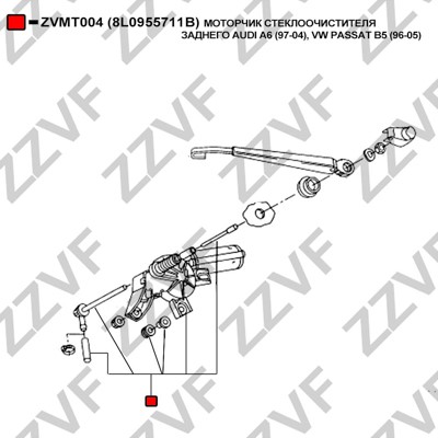 Torkarmotor 12V Zzvf ZVMT004 ZZVF