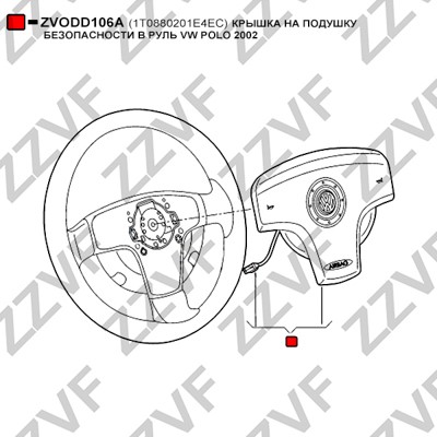 Skydd, ratt Zzvf ZVODD106A ZZVF Skydd, ratt Zzvf ZVODD106A ZZVF