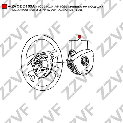 Skydd, ratt Zzvf ZVODD109A ZZVF Skydd, ratt Zzvf ZVODD109A ZZVF