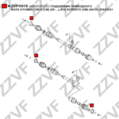 Drivaxellager Zzvf ZVPH018 ZZVF