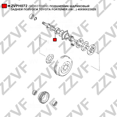 Drivaxellager Zzvf ZVPH072 ZZVF