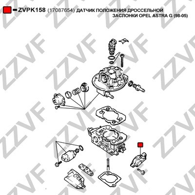 Sensor, gasspjäll Zzvf ZVPK158 ZZVF