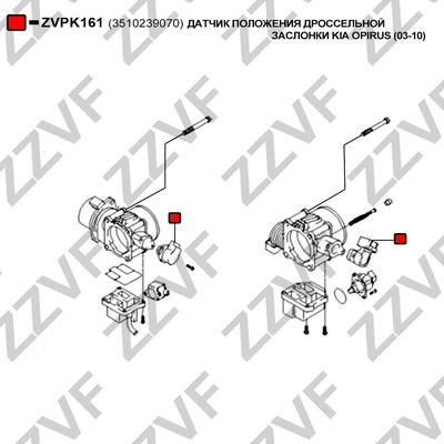 Sensor, gasspjäll Zzvf ZVPK161 ZZVF