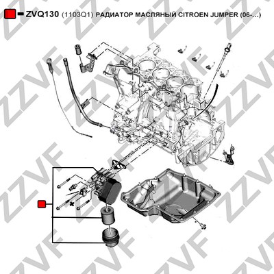 Oljekylare, motor Zzvf ZVQ130 ZZVF