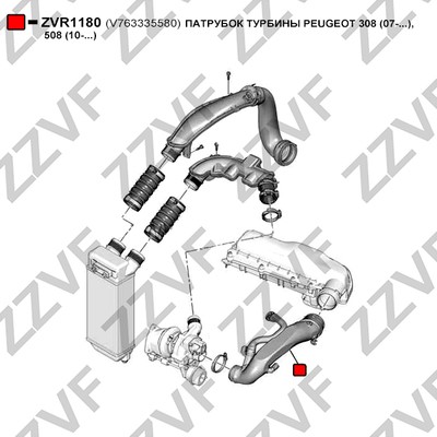 Laddluftslang Zzvf ZVR1180 ZZVF