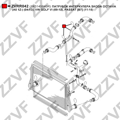 Laddluftslang Zzvf ZVRR042 ZZVF