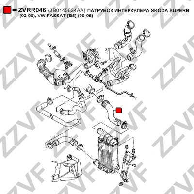 Laddluftslang Zzvf ZVRR046 ZZVF