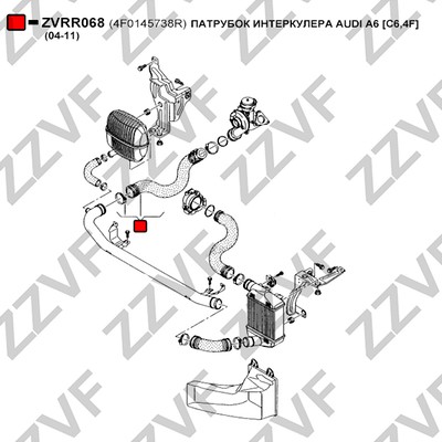 Laddluftslang, Utgång Zzvf ZVRR068 ZZVF Laddluftslang, Utgång Zzvf ZVRR068 ZZVF