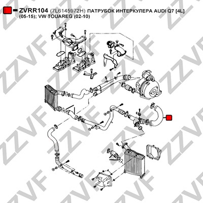 Laddluftslang Zzvf ZVRR104 ZZVF
