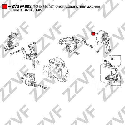 Hållare, motorupphängning Zzvf ZVS9A992 ZZVF Hållare, motorupphängning Zzvf ZVS9A992 ZZVF