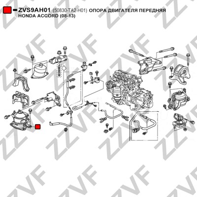 Hållare, motorupphängning Zzvf ZVS9AH01 ZZVF