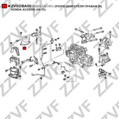 Hållare, motorupphängning Zzvf ZVSDBA00 ZZVF