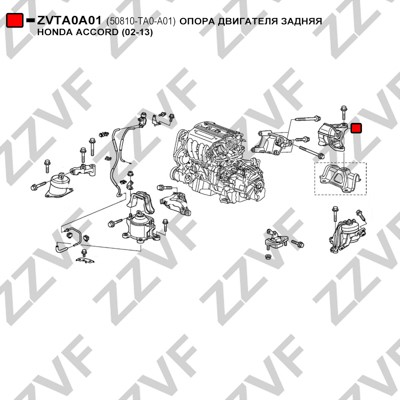 Hållare, motorupphängning Zzvf ZVTA0A01 ZZVF Hållare, motorupphängning Zzvf ZVTA0A01 ZZVF