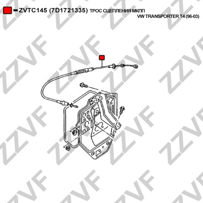 Vajer, koppling Zzvf ZVTC145 ZZVF Vajer, koppling Zzvf ZVTC145 ZZVF