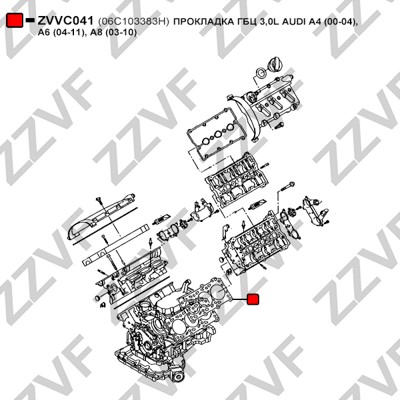 Packning, topplock Zzvf ZVVC041 ZZVF