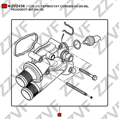 Termostat, kylvätska Zzvf ZVZ436 ZZVF