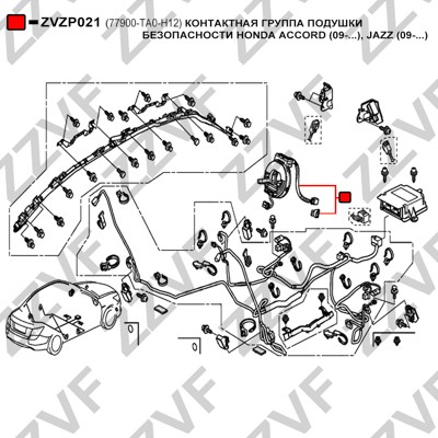 Klockfjäder, airbag Zzvf ZVZP021 ZZVF