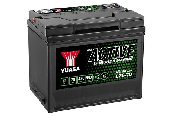Yuasa Fritidsbatteri 12V, 70Ah, 480A, 840Wh, Universal YUASA