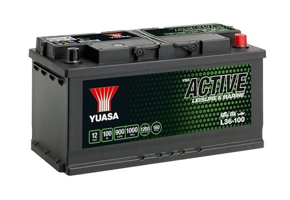 Startbatteri Yuasa marin/fritid: 12 V / 100 Ah, Universal YUASA