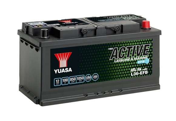 Yuasa EFB Fritidsbatteri 12V, 100Ah, 850A, 1050MCA 1200Wh Yuasa L YUASA