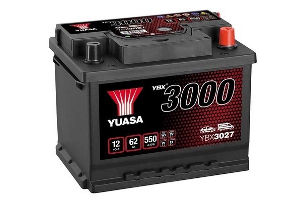 StartBatteri Yuasa YBX3078 12V 62Ah 550A YUASA